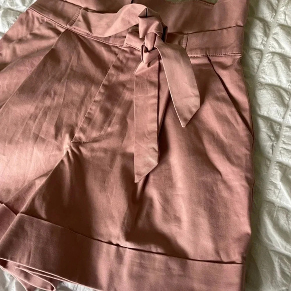 Zara high waisted pink belted shorts - Picture 2 of 8